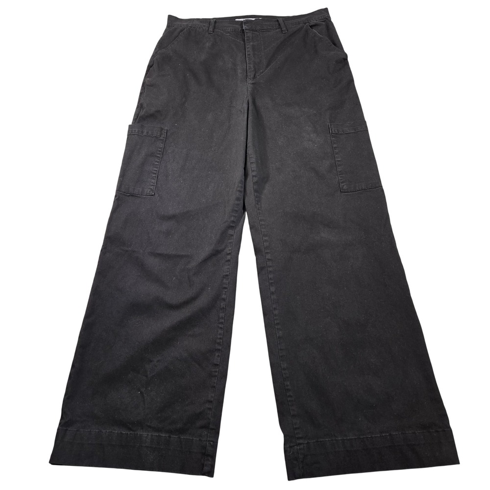 Joe's Jeans Cargo Pants Mens 32x30 Black Wide Leg Stretch Relaxed Fit Casual